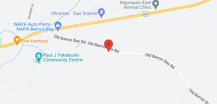 map of 3629 OLD BARRY'S BAY ROAD